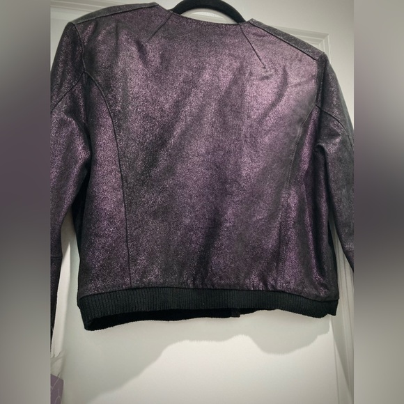 NWT Vintage Purple Bomber Jacket - Picture 4 of 8